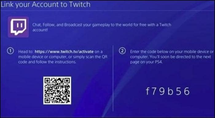 activation code for twitchtv