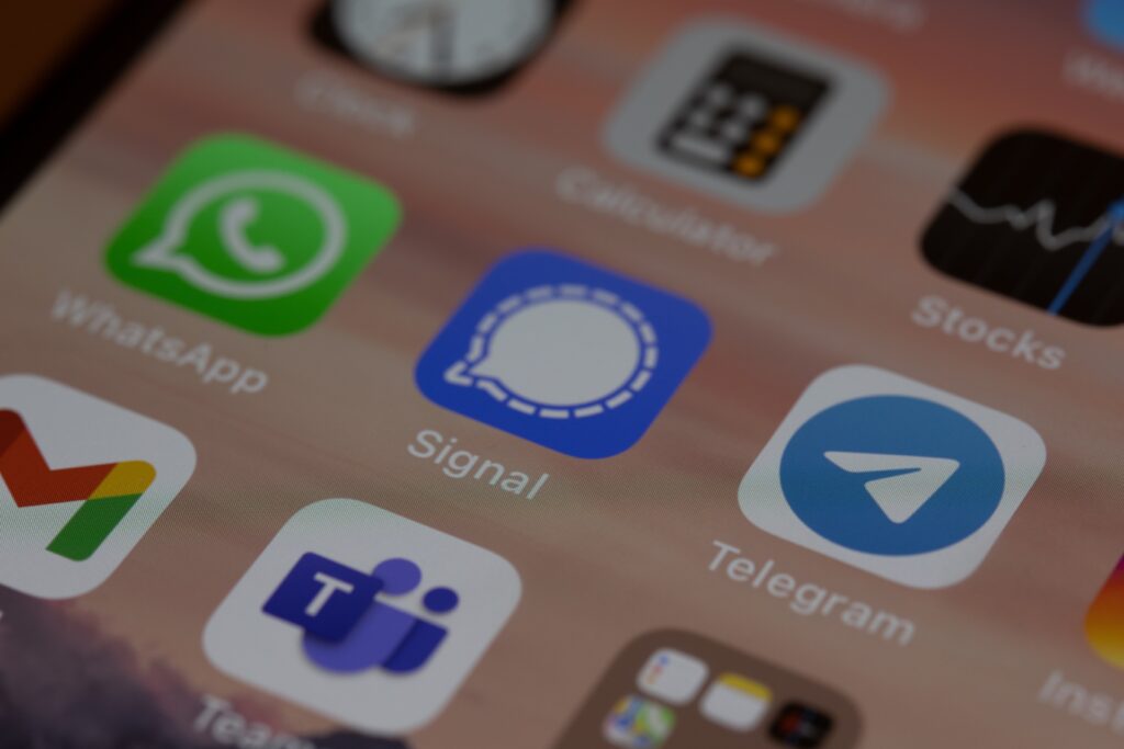 Telegram and other online apps